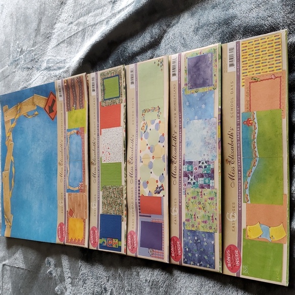 Miss Elizabeths Other - 12x12 Scrapbooking Paper Kits Construction Christmas Toys Winter School